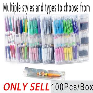colorful ballpoint pen kit, 100pcs/set diy ballpoint pen art craft kit with accessories, cute stationery supplies for school & office