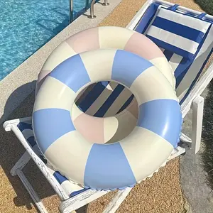 Adult Float Tube, Striped Pool Raft, Large Swim Ring, Classic Stripe 30 Inch T-Shirt, Inflatable Water Float, Summer Beach, Singles Party, Outdoor Swimming