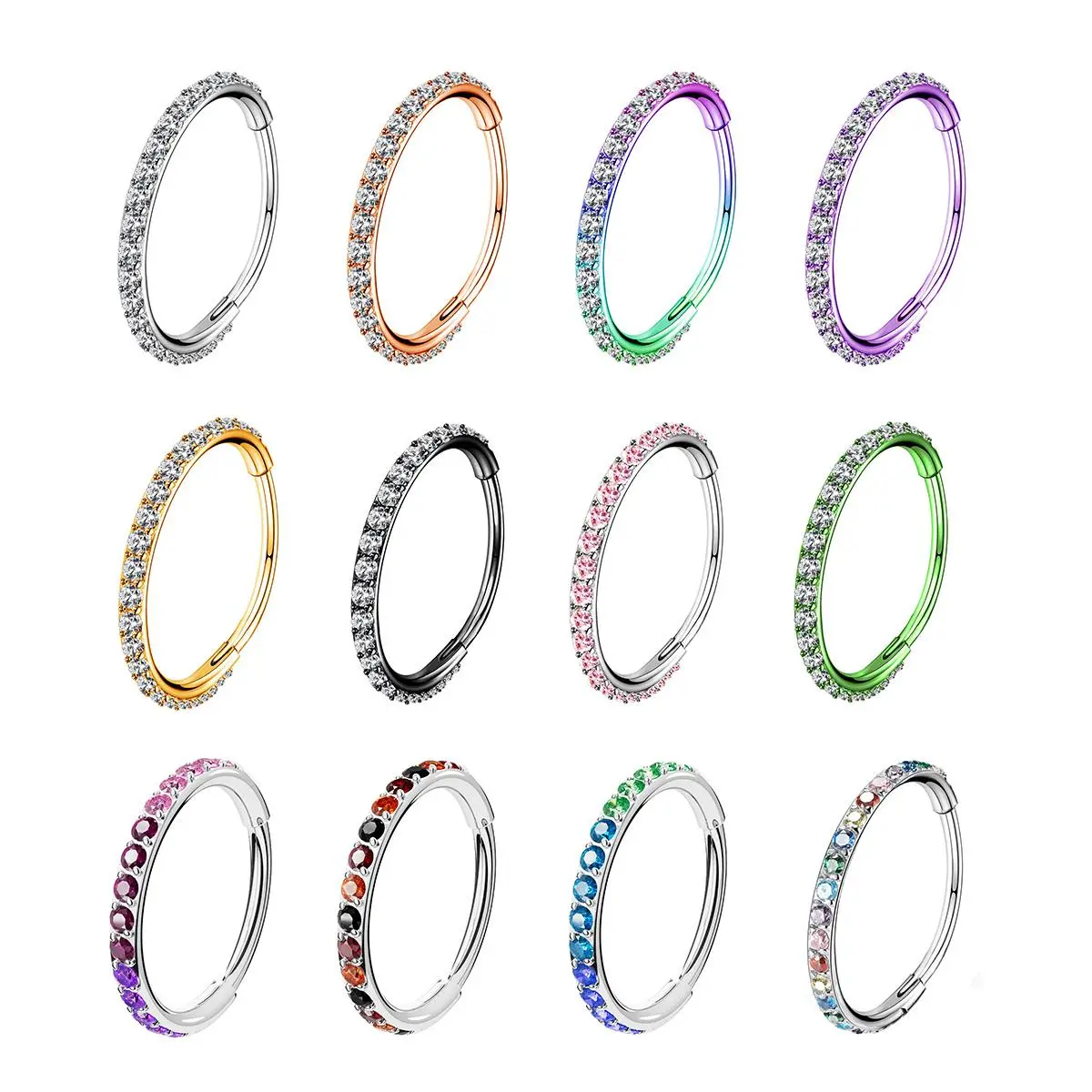OUFER BODY JEWELRY 20G 316L Stainless Steel Nose Hoop Ring, Dainty Hinged Segment Piercing for Women, Minimalist Body Jewelry for Daily Wear, Body Piercings