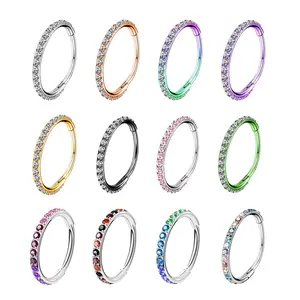 OUFER 20G Hinged Segment Nose Hoop Ring 316L Stainless Steel No Tarnish