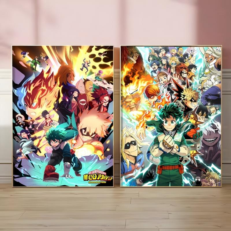 PIKPAKA Anime Midoriya Izuku My Hero Academia Cool Poster Self-Adhesive HD Wall Poster – Easy Stick & No-Residue Peel, Waterproof & Durable Art Print for Bedroom, Living Room, Dorm Decor, Perfect for Quick Makeovers and Aesthetic Room Transformation