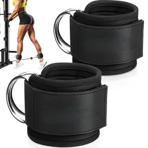 Premium 2PCS Cable Machine Ankle Straps, Weight Training Attachment Wraps for Men & Women’s Glute, Leg Workouts