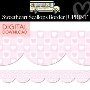 Printable Sweetheart Scallops Border | A Year In Pastel