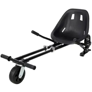 Hoverboard Seat Attachment Go-Kart,Fits 6.5" 8"10" Hoverboards, Heavy Duty Dual Pole & Dual Shock Absorber,Sturdy Adjustable Off-Road Frame,Hover Cart for Family Fun,not include Hoverboard,Black