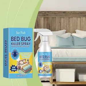 Jue-Fish Bed Bug Spray, Kills & Repels Bed Bugs, Lice & Mites, Indoor Pest Control Spray for Bedrooms & Dorm Beds