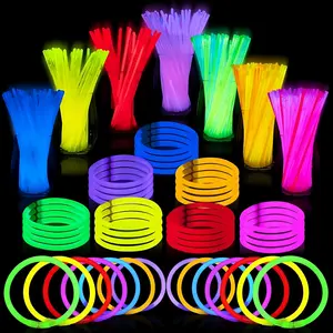 Fluorescent Party Glow Sticks Set for Adults, Light-Up Necklaces, Balls, Glass, Bracelets, Halloween Decorations, Glow Sticks Bulk for Music Festivals