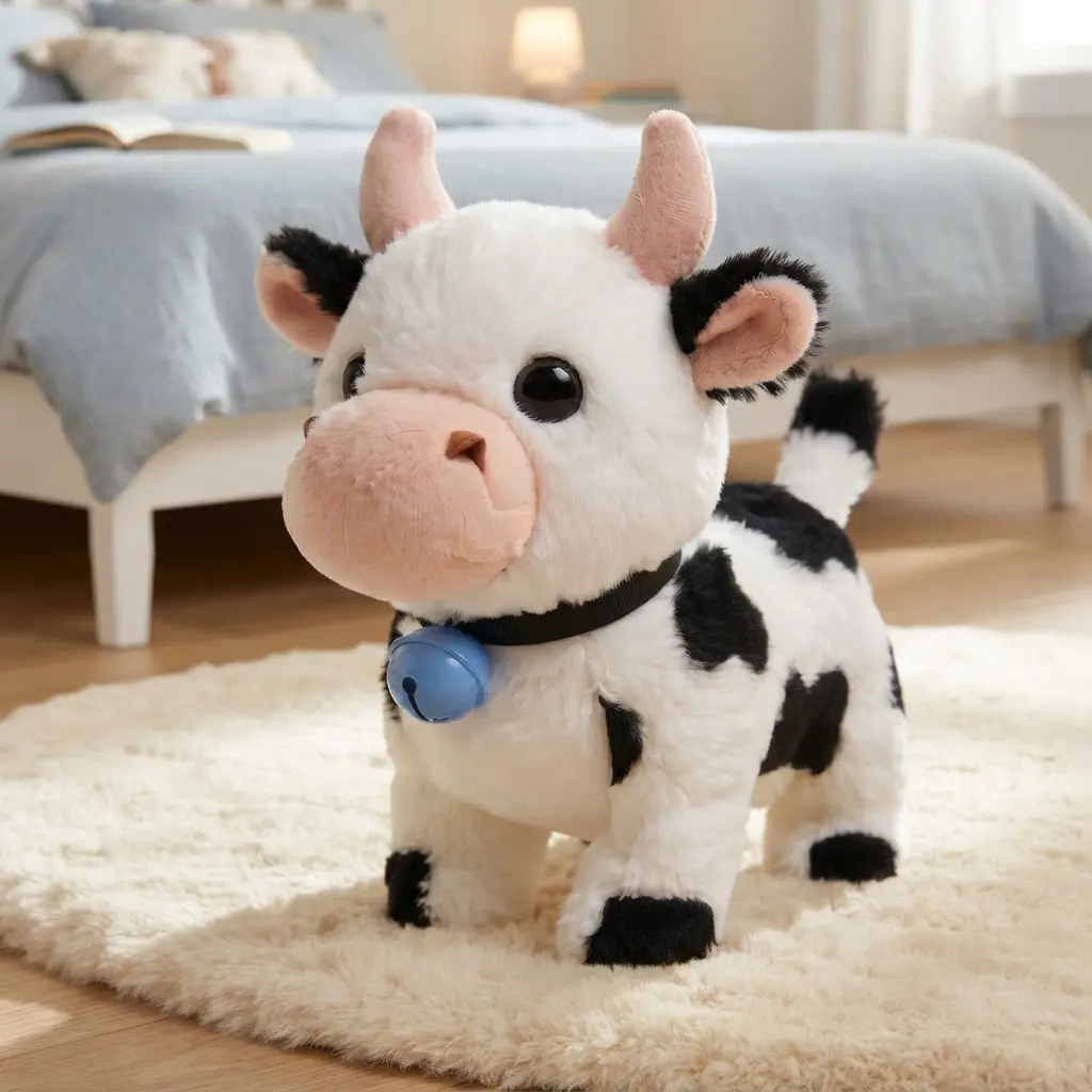 Walking Plush Cow Toy with Sound for Kids Gifts