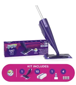 Swiffer WetJet Hardwood and Floor Spray Mop Multi Surface, All-in-One Mopping Cleaner Starter Kit