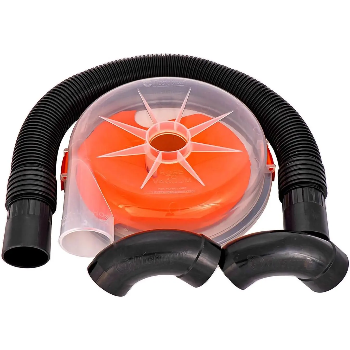 Low-Profile Dust Separator for Shop Wet/Dry Vacuums.Includes High-Flow 90 Degree Sweep Elbows and Connection Hose.Fits Standard 5 Gallon Buckets, Made in USA