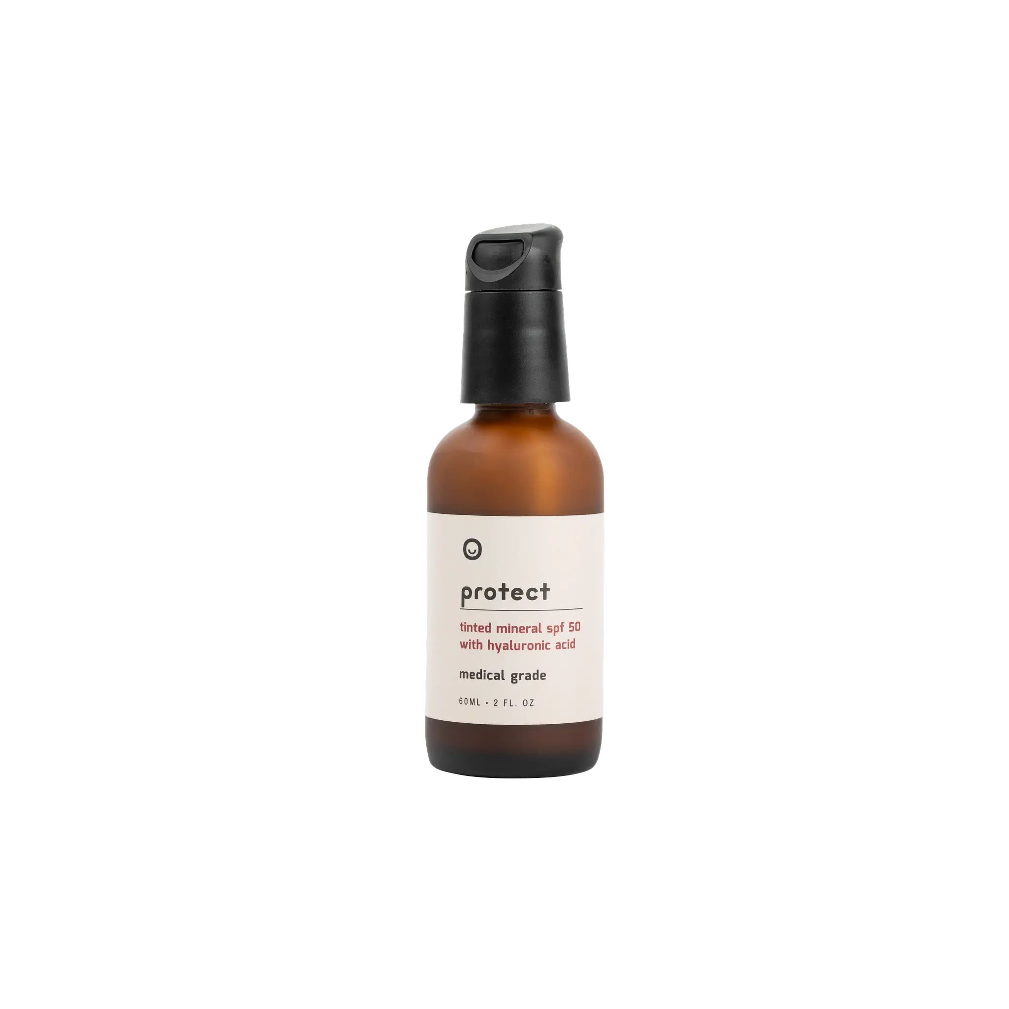 Protect - Tinted Mineral SPF 50 With Hyaluronic Acid (60ml) Facial Hydrating Sunscreen Moisture Moisturizing all day Tinted Moisturizing facial skincare Tinted Serum