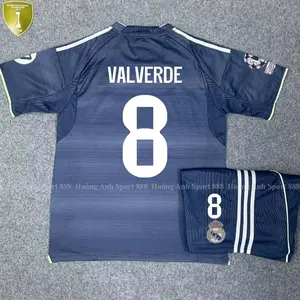 Real Madrid 25/26 Away Football Kit, Breathable Mesh Jersey and Shorts