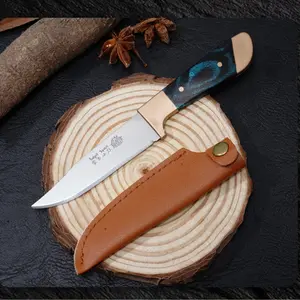 Random Color Portable Fruit Knife with Protective Cover, 1 Count Stainless Steel Kitchen Knife for Processing Meat Fruit Vegetable, Kitchen Tools, Utensils