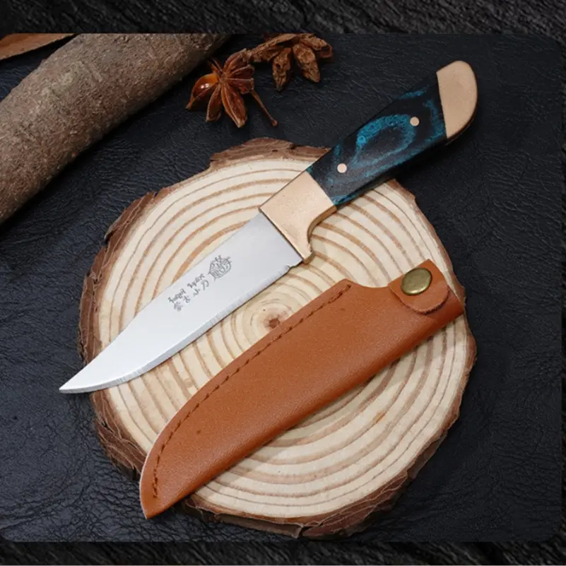 Random Color Portable Fruit Knife with Protective Cover, 1 Count Stainless Steel Kitchen Knife for Processing Meat Fruit Vegetable, Kitchen Tools, Utensils, Kitchenware