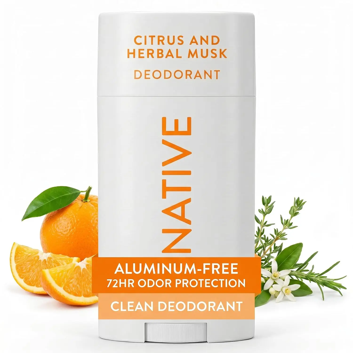 Native Deodorant Contains Naturally Derived Ingredients, 72 Hour Odor Control, Deodorant for Women and Men, Aluminum Free, Citrus & Herbal Musk 2.65oz