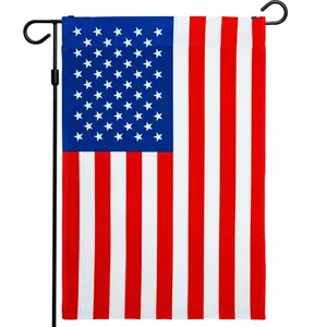 G128 - American USA Flag Garden Flag | 12x18 Inch | Printed 150D Polyester - Rustic Holiday Seasonal Outdoor Flag