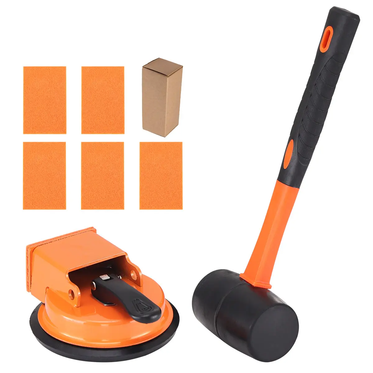 Floor Gap Fixer Tool with Mallet,Laminate Floor Gap Repair Tool, Suction Cup Lifter,Floor Gap Repair Kit,for Hardwood-Laminate and Vinyl Flooring