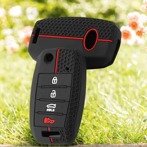 Silicone Car Key Case Cover For Kia Picanto Sportage GT RIO 3 Cerato Soul K5 Ceed Optima Seltos Sorento Forte Stinger Telluride
