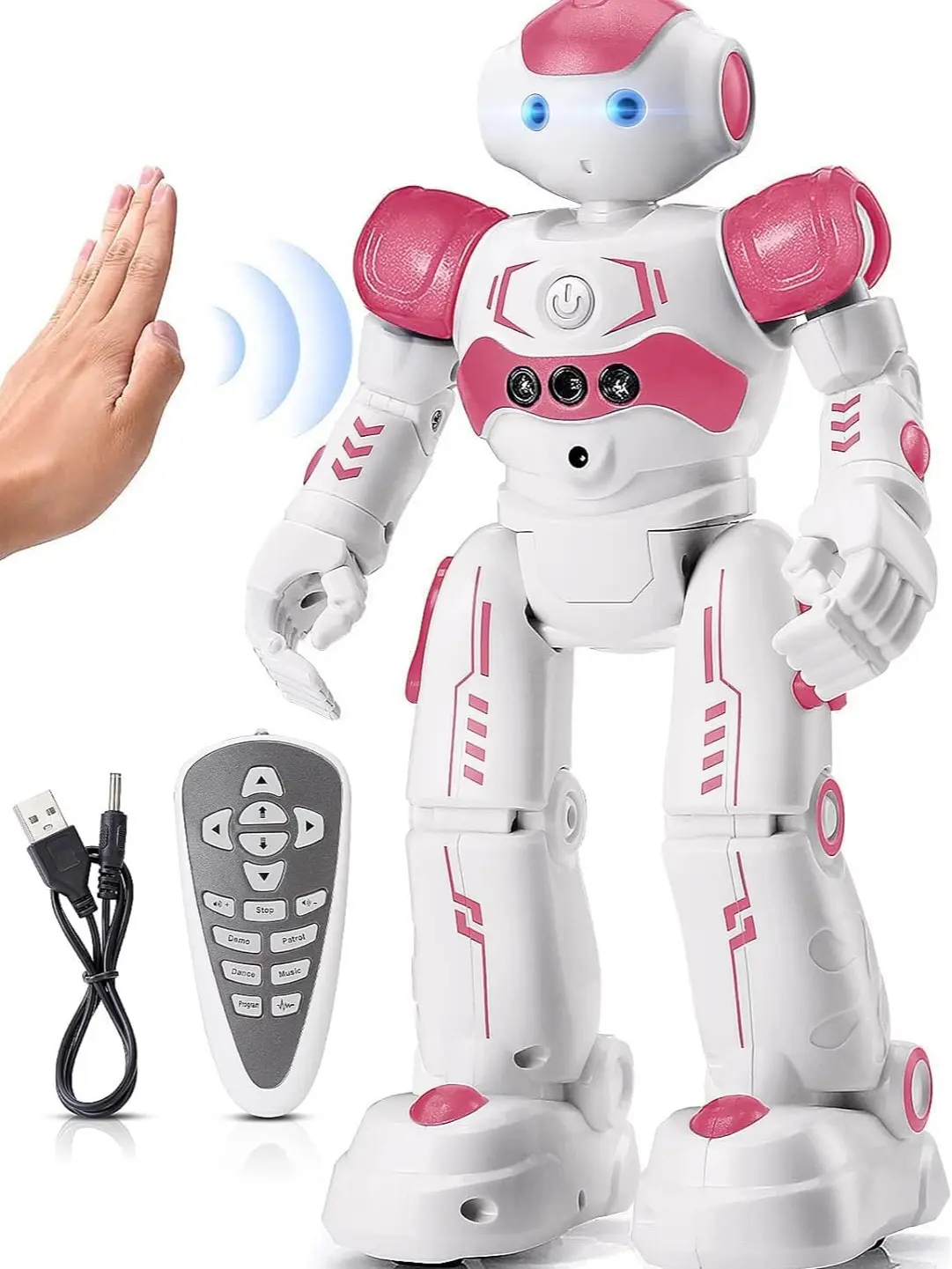 KingsDragon RC Robot Toys for Kids, Gesture & Sensing Programmable Remote Control Smart Robot for Age 3 4 5 6 7 8 Year Old Boys Girls Birthday Gift Present,graduation gifts