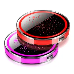 LED Cup Holder Lights for Car, Rechargeable 7 Color-Changing Light Up Cup Holder Insert Coasters, Car Accessories for Teens Vehicle