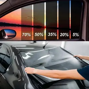 Yitap Car Window Sunshade Film, 50%, 5%, 15% Transparency, 20x10 Feet, Fits Front Windshield and Rear Windshield, Suitable for Car Windows and Roof, Car Privacy Protector