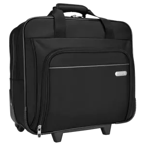 16" Rolling Laptop Case, Travel Briefcase Bag with Wheels and Handle - Black (TBR003US)