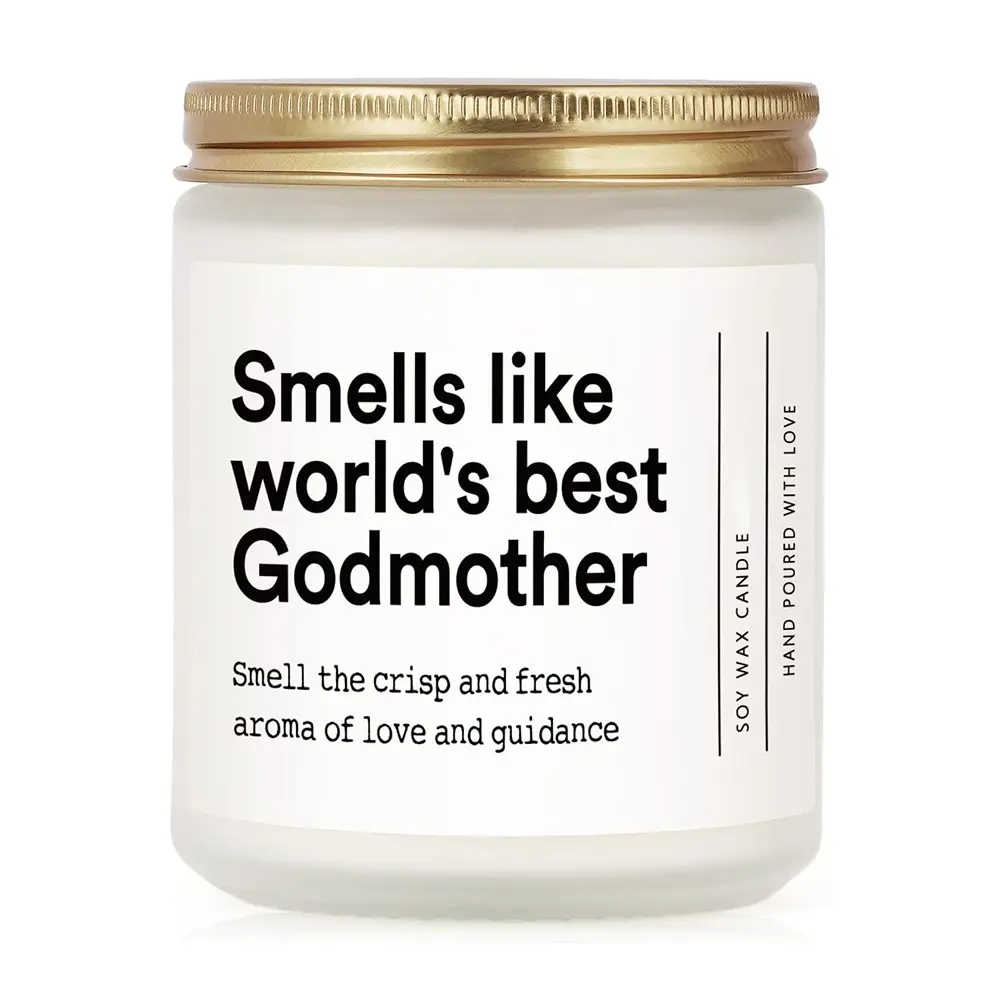 Godmother Proposal Gift, Godmother Gifts from Godchild, Will You Be My Godmother, Birthday Mothers Day God Mother Gifts- Handmade Lavender Godmother Soy Candle, Floral Candle, Scented Candles