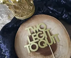 Two Legit to Quit Cake Topper| Two Legit Party| 90s Party Decor| Two Cool Cake Topper| Two Cool Party Decor| Two Cool Birthday