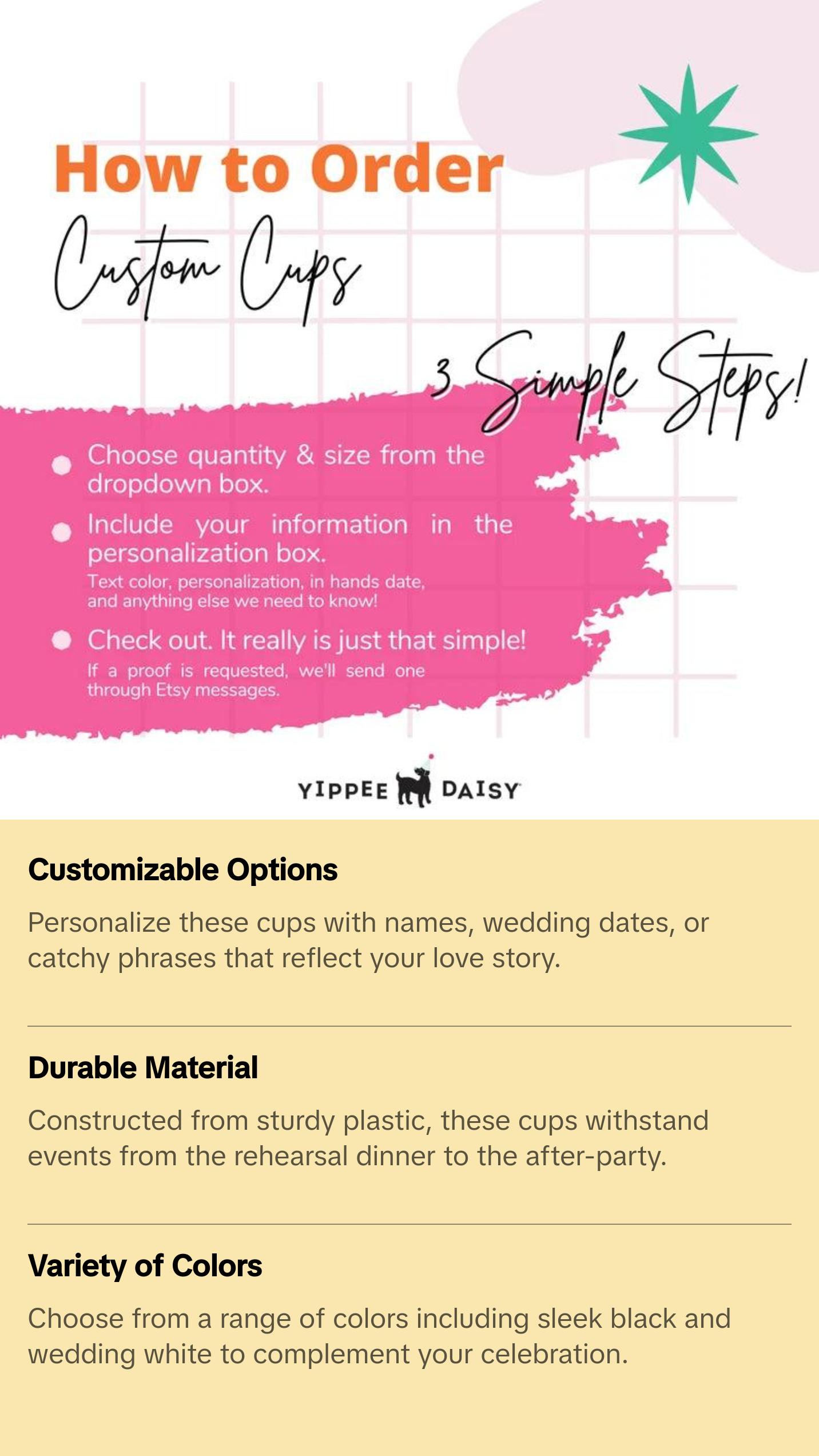Personalized Wedding Party Cups: Sip in Style!
