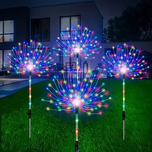 Solar LED Firework Lights Outdoor, 320 Leds String Light, 8 Modes, Water Resistant, Garden Wedding Party Patio Christmas Decoration