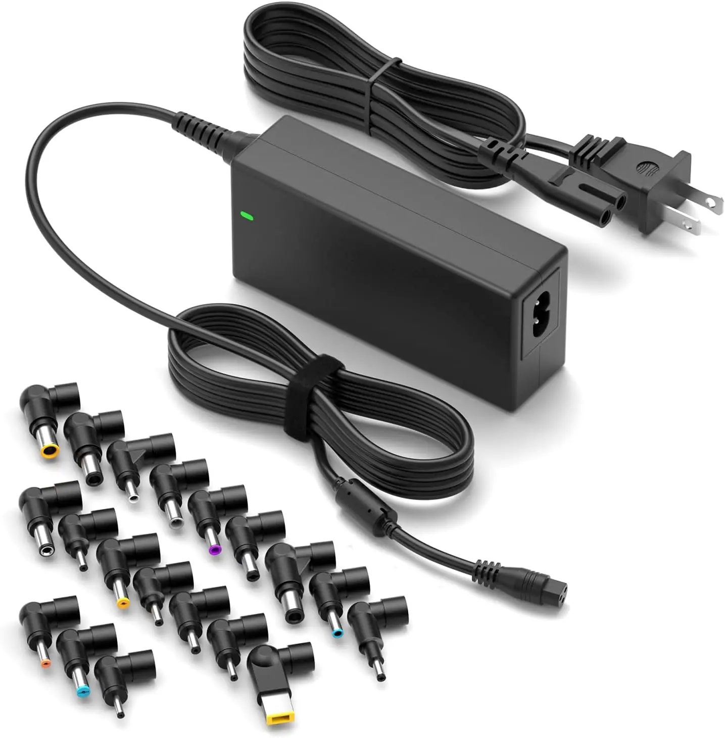 90W Universal Laptop AC Charger - Compact Space Saver with Worldwide Plug for Gateway Laptop, Toshiba, Vivobook Devices - 12V-20V DC Output (16V,18.5V,19V Compatible) - 17 Tips for Ultrabooks, Chromebooks, Chargers for Users, Wall Charger, Laptop Users