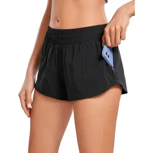 Women's 2.5" Low Rise Running Shorts - Quick Dry Athletic Shorts with Mesh Liner & Zip Pocket for Track and Gym Workouts gym  outfits fast  and  free  airflow