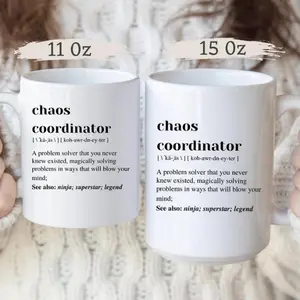 Chaos Coordinator, Boss Mug, Funny Boss Day Gift, Office Manager Appreciation, Christmas Gift Idea, Funny Office Mug, Supervisor, Team Gift