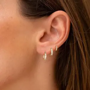 Gold or silver? This ear stack works for both!  The viral huggie set that goes with EVERYTHING! Shine bright like a diamond with these earrings Team gold or team silver?   ️ lightweight multiple cartilage earring