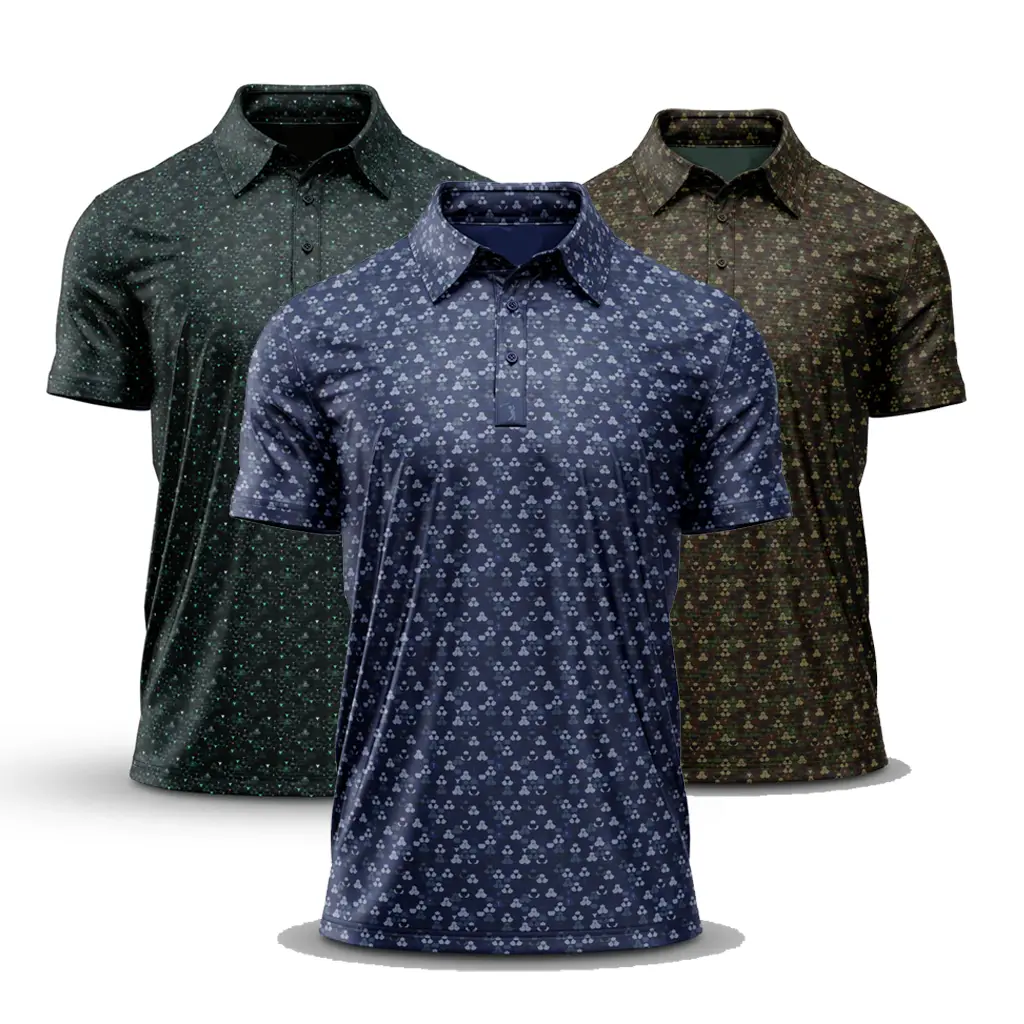 Pro Style Golf Polo Shirt Summer Fit, Whale Tail 1 2 3 Pack Combo, 3-Pack Men's Polo Shirts - Men’s Stretch Breathable Shirt, Perfect Sunday Fit, Summer Outfit