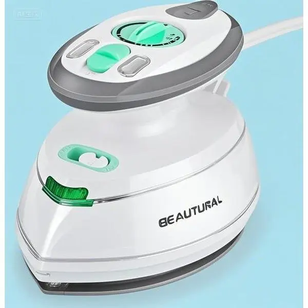 Dual Voltage Portable Steam Iron with Non-Stick Soleplate, Compact Travel Iron for Clothes, Anti-Slip Handle, Lightweight Iron for Sewing, Quilting, Quick Heating Design