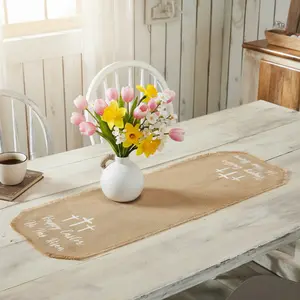 Burlap Happy Easter Table Runners