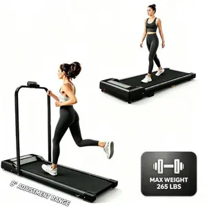 Dufominc 2-in-1 Walking Pad, Portable Under Desk Treadmill with Anti-Slip Belt and Handle, 2.5HP Motor with Double Shock Absorption, 265 lbs Maximum Load, LED Display Tracks Steps for Home Office Fitness