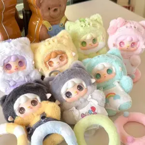 Random Oxygen Cat Summer Party Series Blind Box Figure, Office Desk Decor, Keychain Charm, Holiday Gift for Friends and Couples