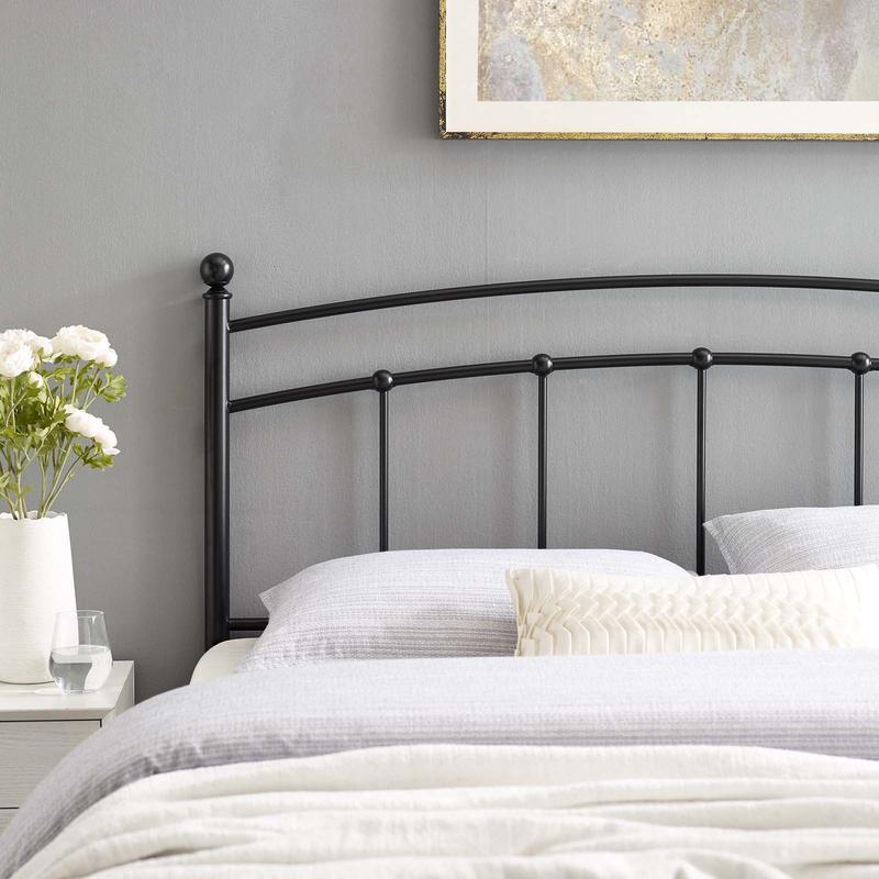 Modway Abigail Full Metal Headboard in Black