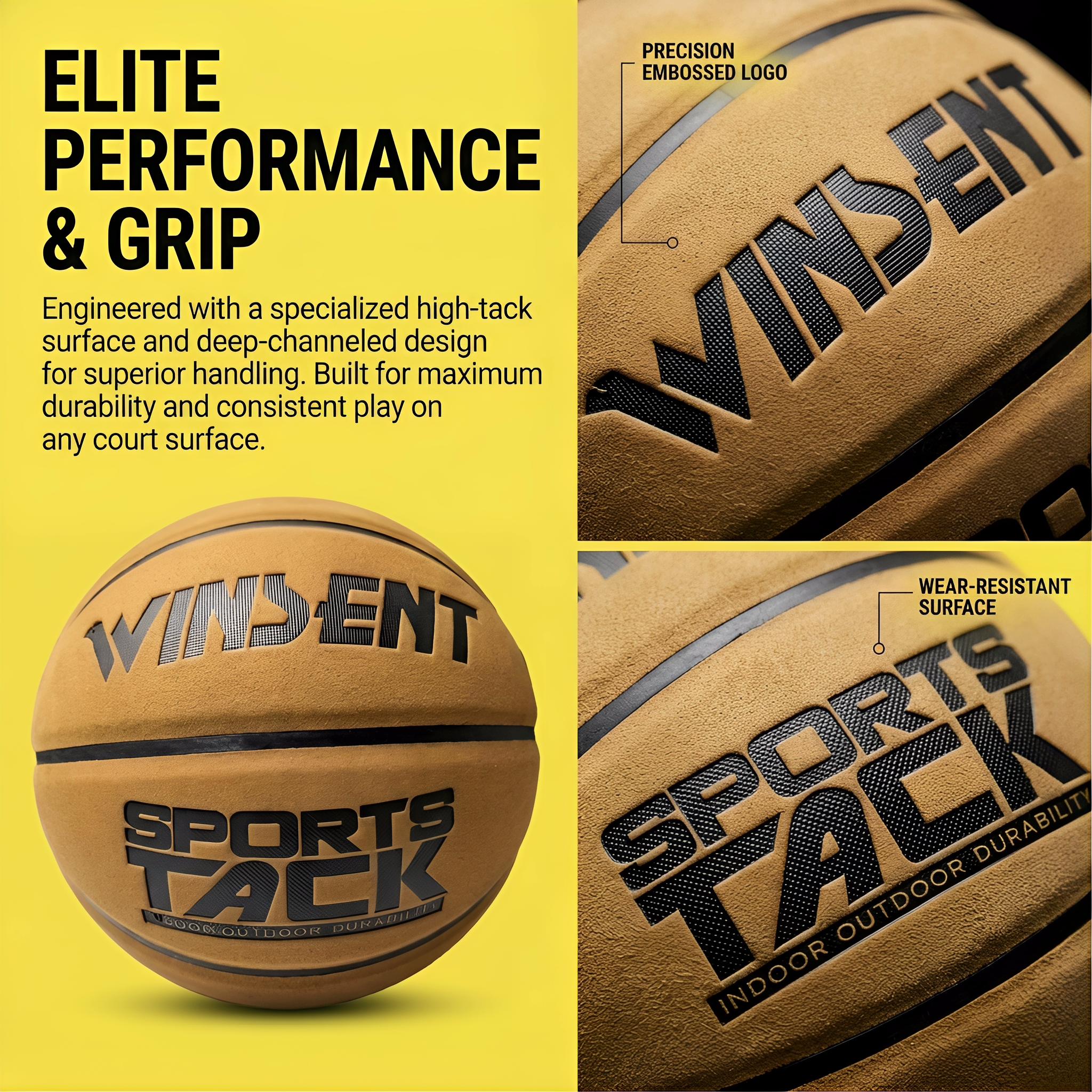 Premium Suede Basketball , Sweat-Absorbent Non-Slip, Pro-Level Performance for Training & Games