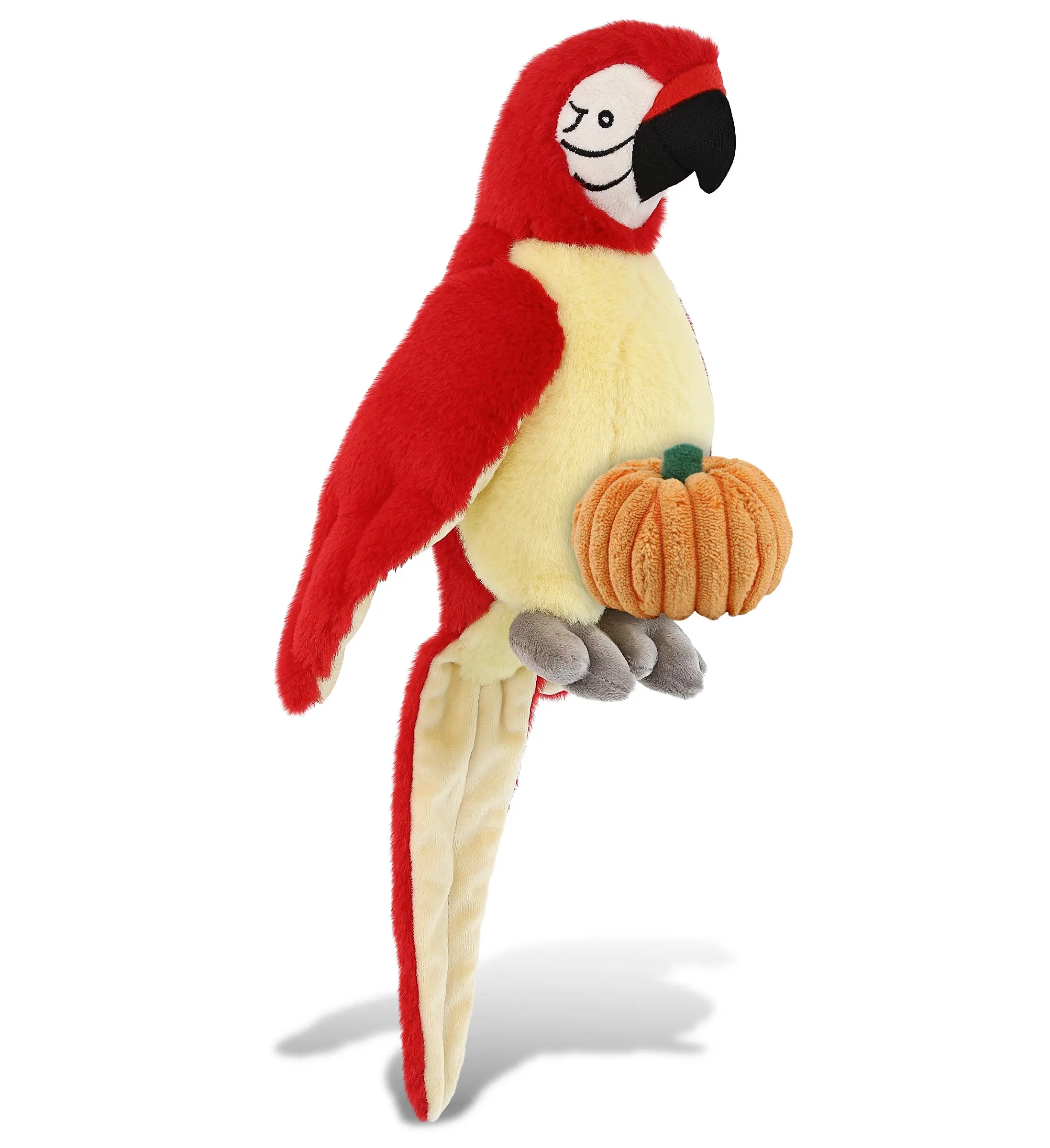 PLUSH PUMPKIN - SUPER-SOFT PLUSH - RED PARROT 9", Thanksgiving, 100% Polyester