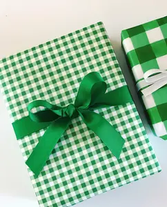 Wrapping Paper: Mini Kelly Gingham {Gift Wrap, Birthday, Holiday, Christmas}
