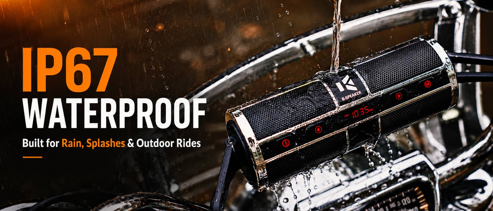 KSPEAKER K2 Motorcycle Handlebar Speakers