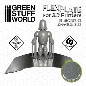 Green Stuff World for Models and Miniatures Flexplate For 3D Printers - 124x70mm 3082