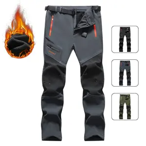 Men’s Insulated Outdoor Hiking Pants – Fleece-Lined Water-Resistant Trousers for Camping & Trekking with Multi-Functional Pockets