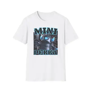 Mini Pekka Gym Shirt, Clash Royale Fan Tee, Workout Top, Gym Apparel, Fitness Shirt, Unisex Softstyle T-Shirt, Gym Bro, Tik Tok, Tren Twin graphic
