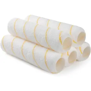 Paint Roller Covers, 5 Pack, 9 Inch Microfiber Paint Roller, 3/8" Nap Covers for Paint Roller Frame, Rollers for Painting, Paint Supplies for Painting Walls YiBaiBrush