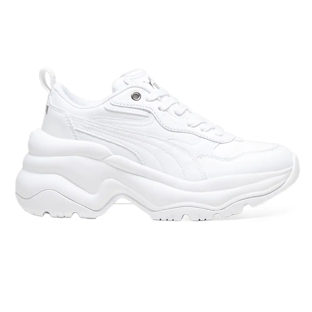 PUMA Womens Cilia Perforated Lace Up Sneakers Shoes Casual - White PUMA Womens Cilia Perforated Lace Up Sneakers Shoes Casual - White
