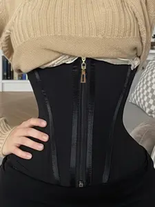 JMK Fajas 1 Count Women's Breathable Sports Segmented Workout Shapewear Belt, Waist Support, Tummy Control Waist Trainer, Tight-Fitting Corset, Corset Style Shapewear, Lumbar Back Support, Waist Cincher, Postpartum Cincher, Ideal for Fitness & Sports