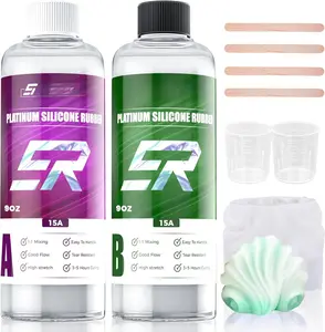 Mold Making Kit,18oz   Rubber 15A Liquid  Mixing Ratio 1:1 for Casting  Molds and DIY  Molds